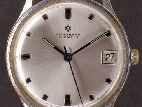 Montre Vintage Junghans Mécanique Des Années 60 - Mouvement Manuel 620.02, Boîtier Doré, Bracelet Cuir